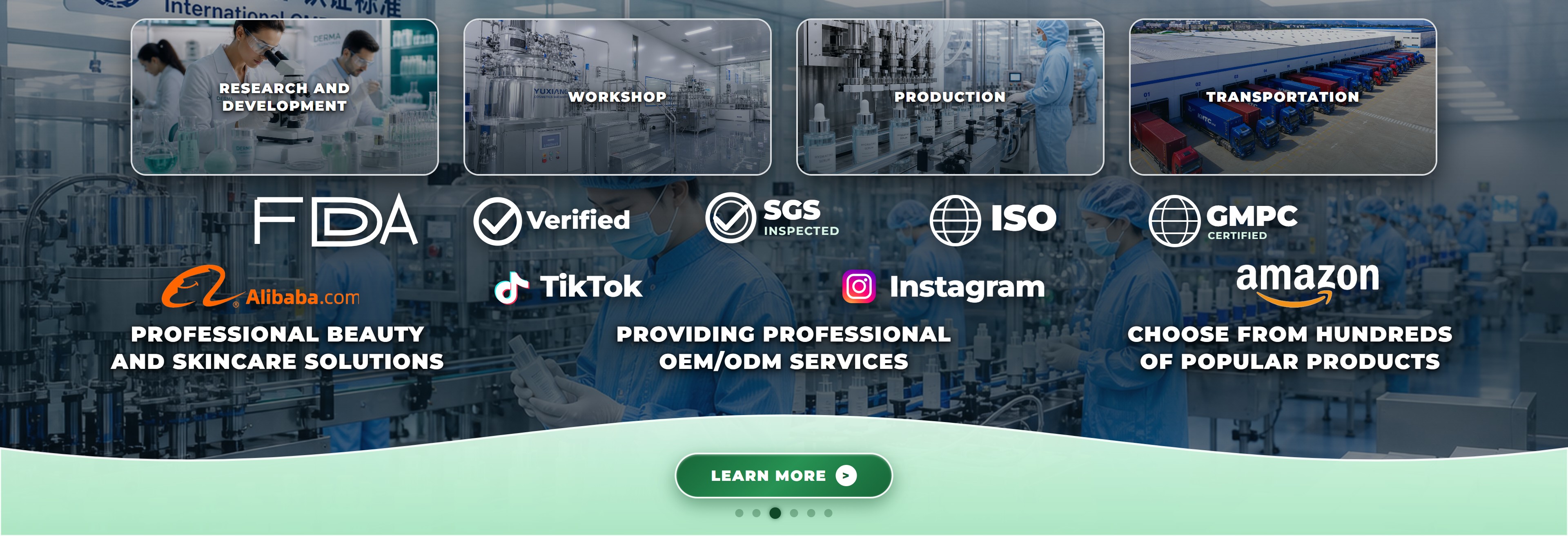 FDA, SGS, ISO, GMPC Certified OEM/ODM Services