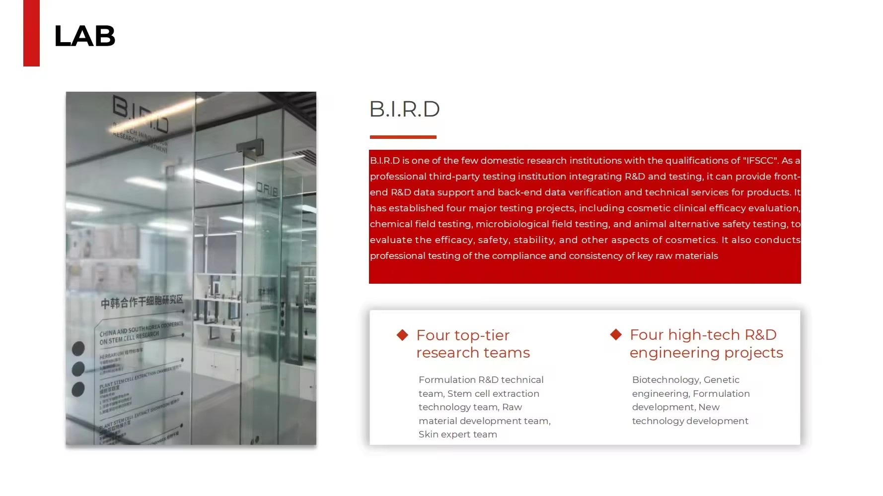 B.I.R.D Research Institution and Stem Cell Testing